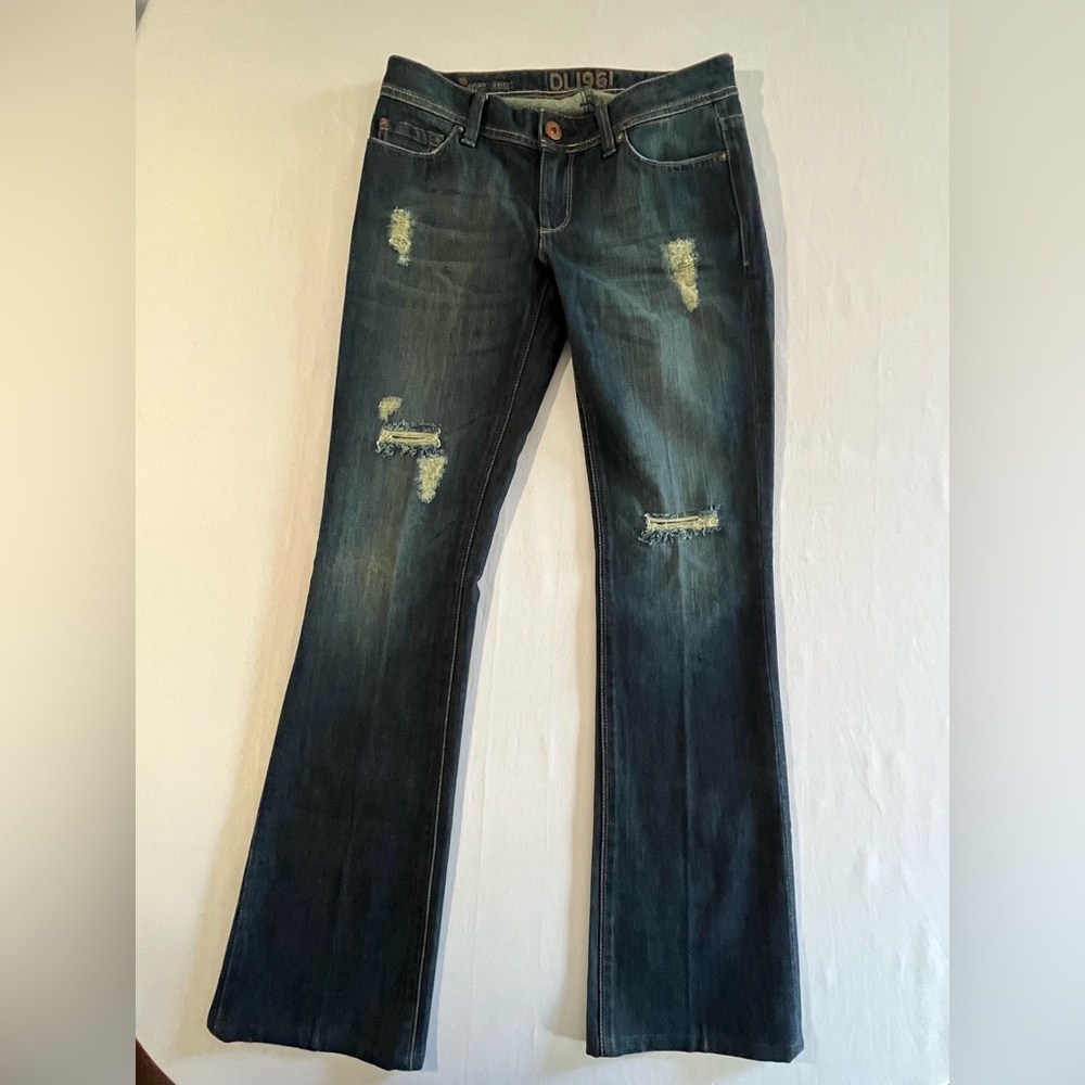 DL1961 Jeans Milano Boot Cut Blue Womens  4 Way Stretch 360 Comfort